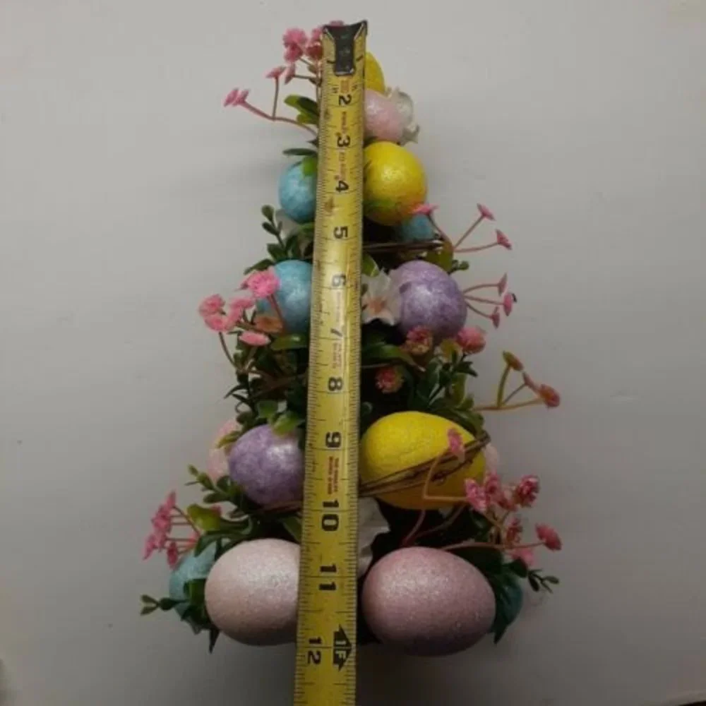Pastel Glitter Easter Egg Topiary Tree 12